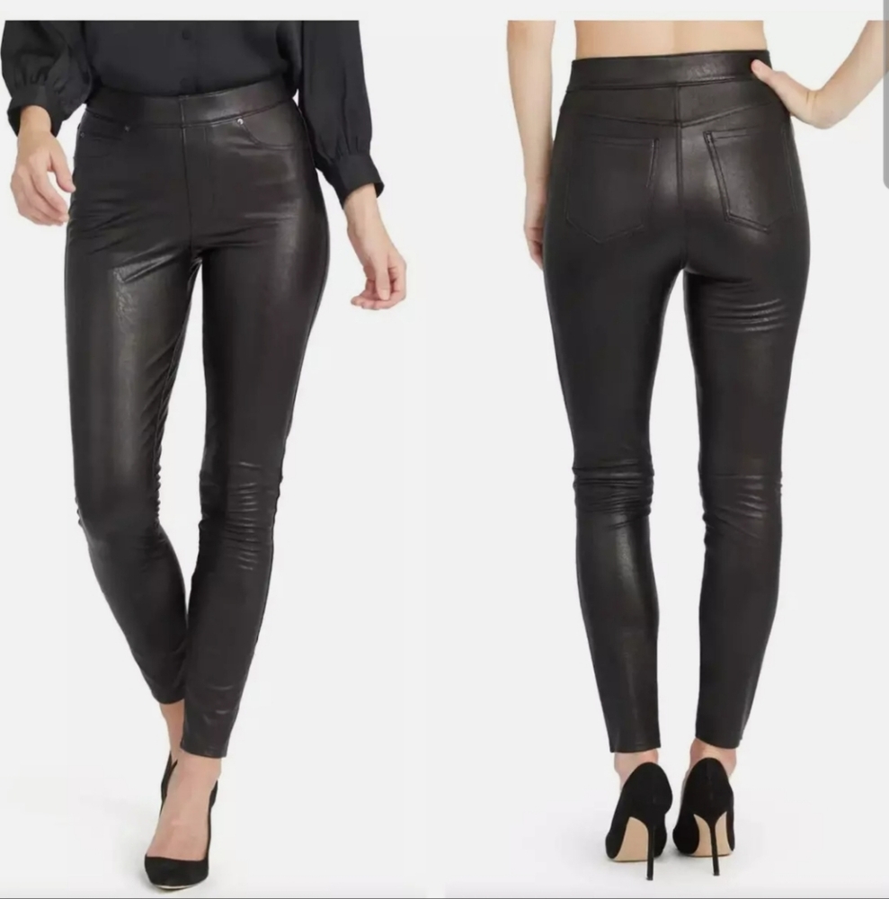 SPANX Black Faux Leather Leggings